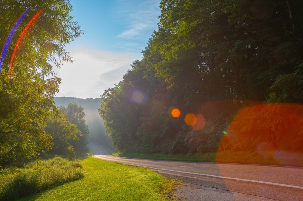 Lens flare from the CONTAX Zeiss 28-85mm lens.