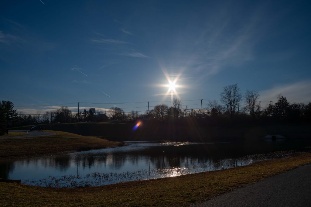 A image showing the lens flare of the CONTAX Zeiss 28mm f2.8